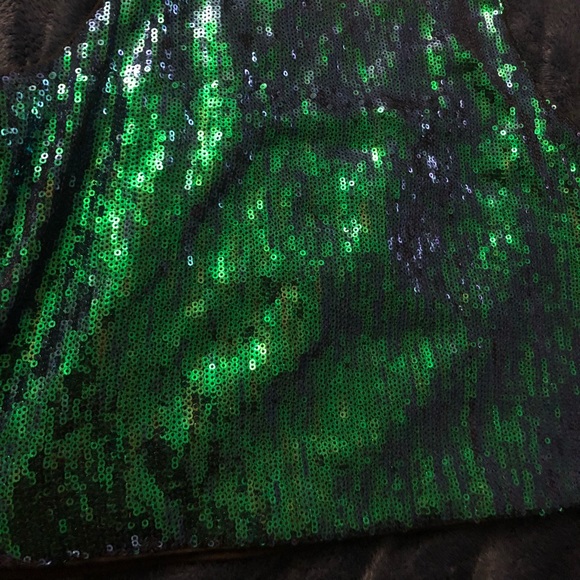 Blue/green sequin top - Picture 2 of 4